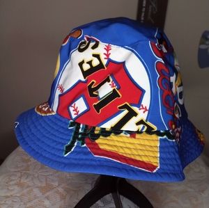 VINTAGE NWOT j HEAD Baseball Sports Bucket Hat Vintage